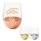 a group of 18 oz florence stemless wine glass
