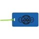 a blue tag & lime strap two color luggage tag
