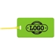 a lime tag & yellow strap two color luggage tag