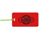 a red tag & lime strap two color luggage tag
