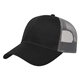aerial view a black/charcoal value trucker cap, image 1 of 5