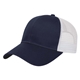 aerial view a navy/white value trucker cap, image 1 of 5