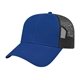 aerial view a royal/black value trucker cap, image 1 of 5