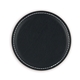 aerial view a black vintage leather round coaster, image 1 of 2