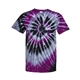 aerial view a nightmare dyenomite - multi - color spiral tie - dyed t - shirt - colors, image 1 of 4