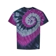 aerial view a nightmare dyenomite - multi - color spiral tie - dyed t - shirt - colors, image 1 of 3