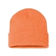 a heather orange sportsman - 12 solid cuffed beanie - colors