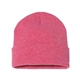 a heather red sportsman - 12 solid cuffed beanie - colors