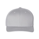 aerial view a silver flexfit hat - cotton blend cap, image 1 of 4