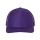 aerial view a purple richardson adjustable six - panel trucker hat, image 1 of 3