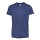 aerial view a navy triblend bella + canvas - youth triblend tee, image 1 of 4