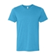 aerial view a heather aqua bella + canvas - cvc jersey tee - colors, image 1 of 3