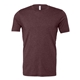 aerial view a heather maroon bella + canvas - cvc jersey tee - colors, image 1 of 3