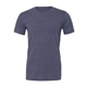 aerial view a heather navy bella + canvas - cvc jersey tee - colors, image 1 of 3