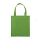 aerial view a lime green eco - friendly 80 gsm simple tote, image 1 of 2