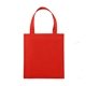 aerial view a red eco - friendly 80 gsm simple tote, image 1 of 2