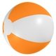 aerial view a white/orange 12 custom printed beach ball, image 1 of 2