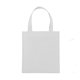 aerial view a white eco - friendly 80 gsm simple tote, image 1 of 2