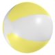 aerial view a white/yellow 12 custom printed beach ball, image 1 of 2