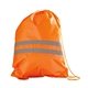 aerial view a orange reflective drawstring backpack, image 1 of 3