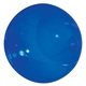aerial view a translucent blue 12 custom printed beach ball, image 1 of 2