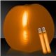 24 Inch Inflatable Beach Ball with two 6 Inch Glow Sticks - Orange