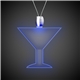 24 LIGHT UP PENDANT NECKLACES - Blue