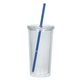 24 oz Double Wall Tumbler With Straw