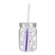 24 oz Plastic Mason Jar with Mood(TM) Straw, Full Color Digital
