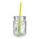 24 oz Plastic Mason Jar With Mood Straw