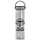 The Slim Fit - 24 oz Transparent Skinny Water Bottle With Oval Crest Lid - Grip Lid