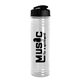 The Slim Fit - 24 oz Transparent Skinny Water Bottle With Oval Crest Lid - Flip Lid