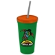 24 oz Stadium Tumbler Cup With Straw And Lid - Digital