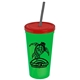24 oz Stadium Tumbler Cup With Straw And Lid