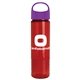24 oz The Wave Transparent Bottle With Oval Crest Lid - Made with Tritan