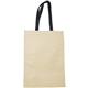 aerial view a natural kraft insulated hook loop grocery tote bag, image 1 of 4
