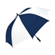 aerial view a navy/white shed rain(tm) 58 auto - open golf umbrella, image 1 of 2