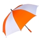 aerial view a orange/white shed rain(tm) 58 auto - open golf umbrella, image 1 of 2