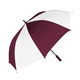 aerial view a burgundy/white shed rain(tm) 58 auto - open golf umbrella, image 1 of 2