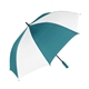 aerial view a teal/white shed rain(tm) 58 auto - open golf umbrella, image 1 of 2