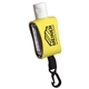 aerial view a yellow cozy clip 1/2 oz convenient hand sanitizer with multiple color choices, image 1 of 2