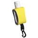 aerial view a yellow cozy clip 1/2 oz convenient hand sanitizer, image 1 of 2