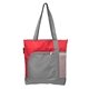 aerial view a red 185 palomar - 600d polyester zipper tote with 210d pocket, image 1 of 3