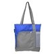 aerial view a blue 286 palomar - 600d polyester zipper tote with 210d pocket, image 1 of 3