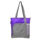aerial view a purple 7671 palomar - 600d polyester zipper tote with 210d pocket, image 1 of 3