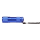 aerial view a blue 9 led metal flashlight, image 1 of 2