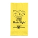aerial view a yellow durable paper popcorn bag with serrated top, image 1 of 8