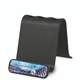 aerial view a black surf stand with curved wave design, image 1 of 5