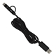 aerial view a black oslo 6 ft long braided charging cable cords, image 1 of 7
