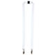 aerial view a white 3/4 dual - attach polyester lanyard + free safety release, image 1 of 3